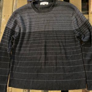 Calvin Klein grey and black stripped sweater